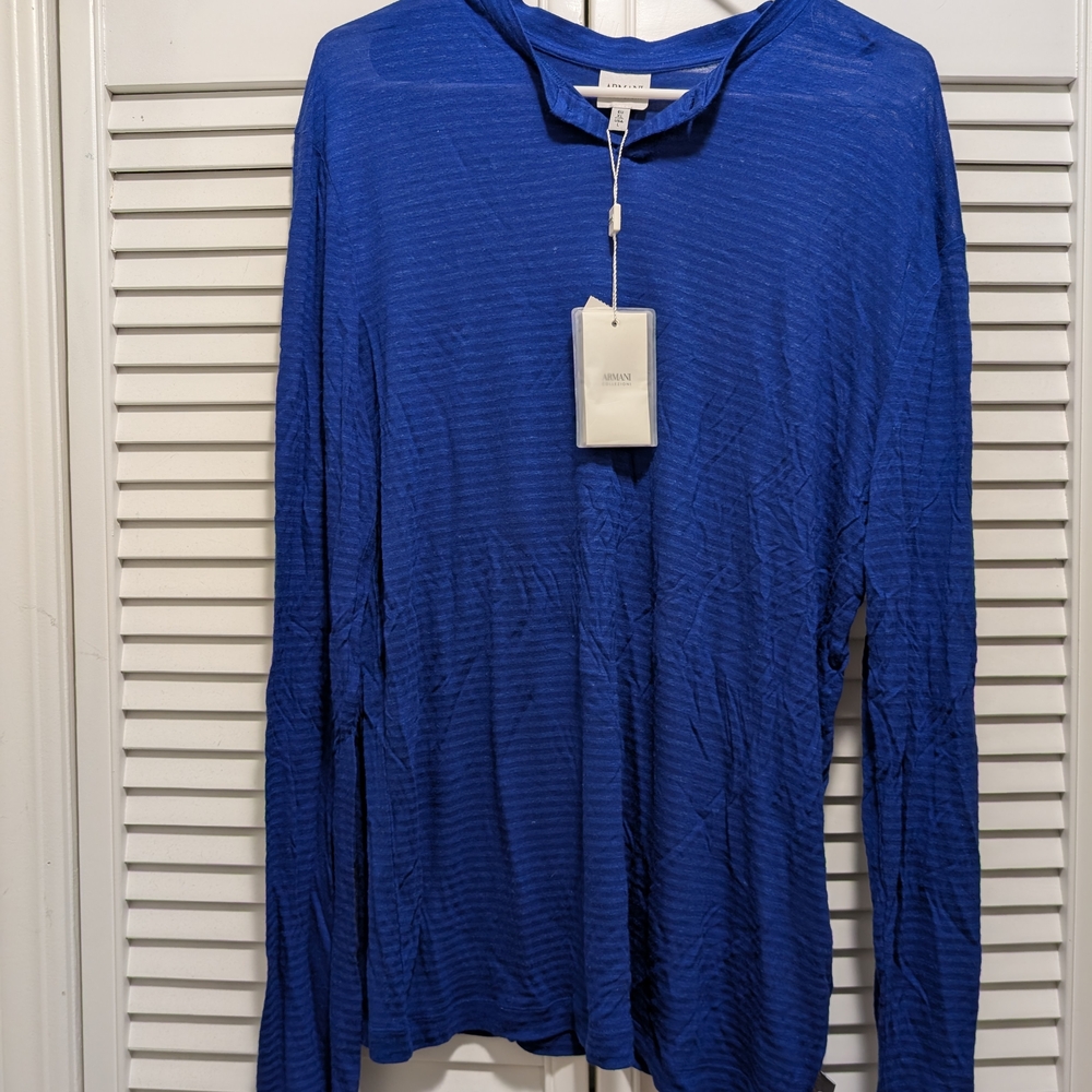 Armani Collezioni Linen Blend Tee
